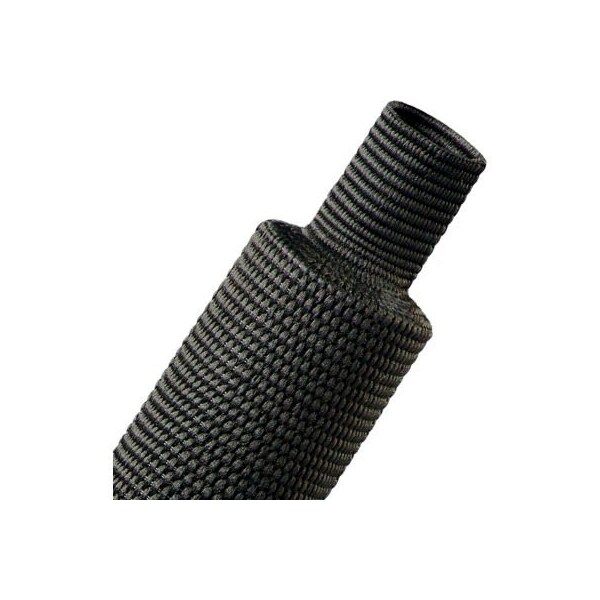 Techflex 2:1 Fabric Heat Shrink 2.36in Diameter Dia., 25', Black